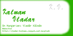 kalman vladar business card
